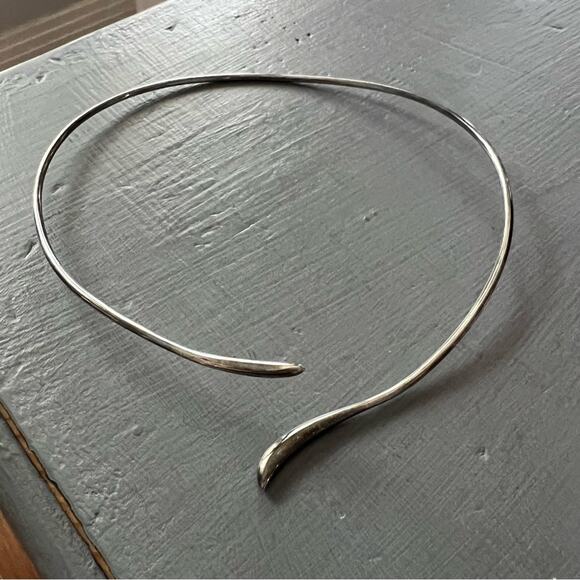 Bayanihan 925 Sterling Silver Open Collar Choker Necklace VINTAGE - Picture 4 of 8